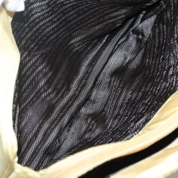 PRADA Hand Bag Nylon Yellow Silver Auth - Picture 14 of 16